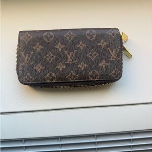 Brown and Gold zipper wallet